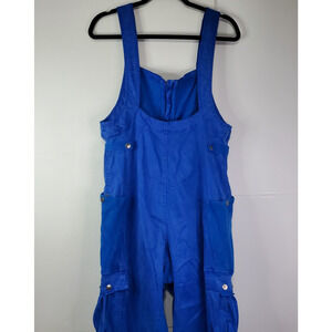 Free People Fast Track One Piece Jumpsuit Size Medium Royal blue